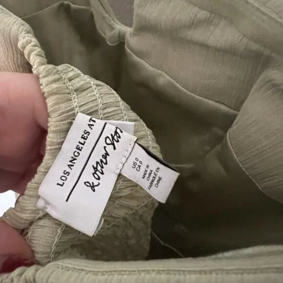 & Other Stories Layered Belted Strapless Midi Dress in Light Green - Picture 6 of 8